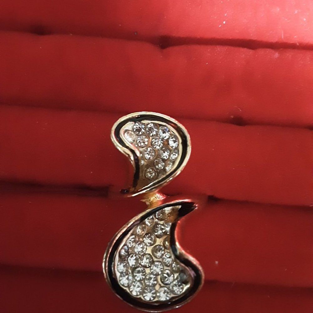 Gold-plated cocktail ring size 7/8